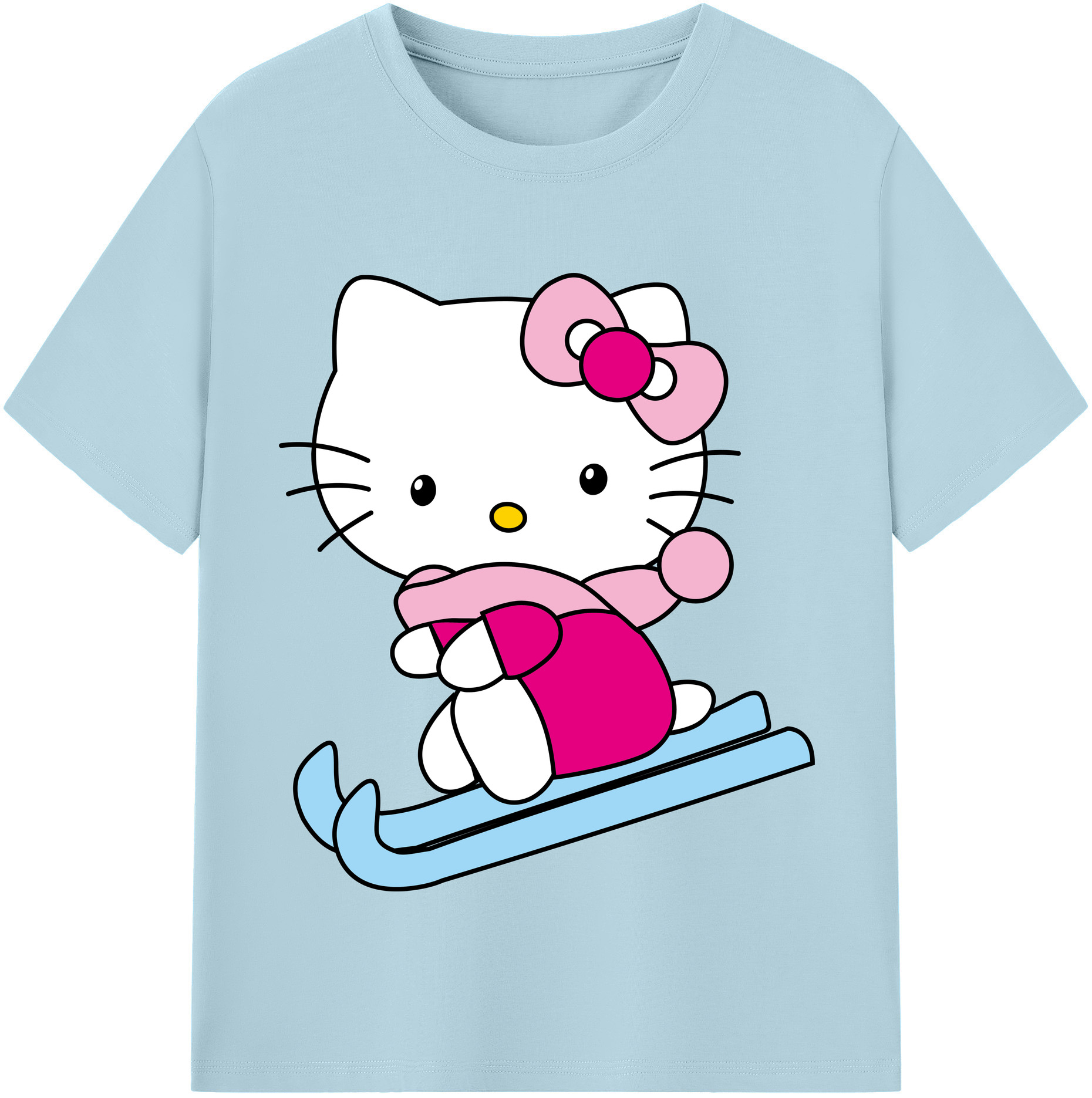 （画像用） Hello Kitty ハローキティ 綿100％半袖Tシャツ（フロントプリント）